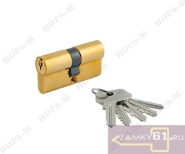 Механизм цилиндровый STD Z Л 60 (30х30) (золото, ключ - ключ) Нора-М