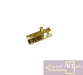 Шпингалет KL-407-2 РВ (золото, квадратный 6,0см) Идея