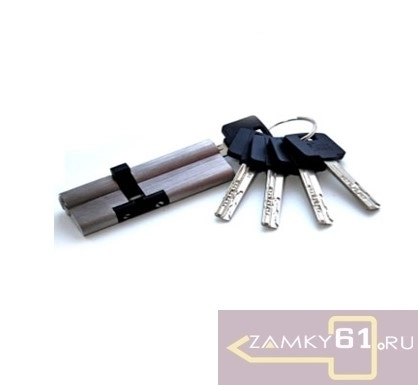 Механизм цилиндровый  90мм 35х55 Podedly K-series(никель сатин, ключ - ключ) фото 1