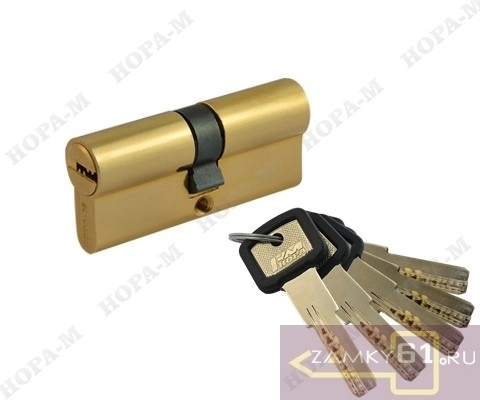 Механизм цилиндровый ЛПУ 80 УК (40х40) (золото, ключ - ключ) Нора-М фото 1