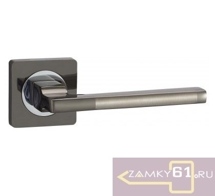 Ручка дверная на квадрате V28 BN/CP (черный никель/хром) Vantage фото 1