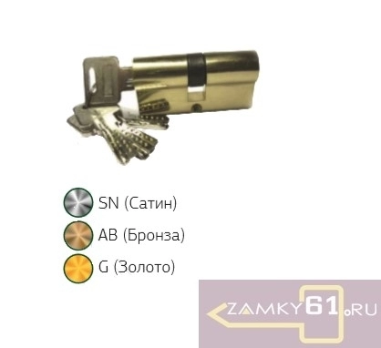 Механизм цилиндровый ZN Z 70 (35х35) G (золото, ключ - ключ) Виттори фото 1