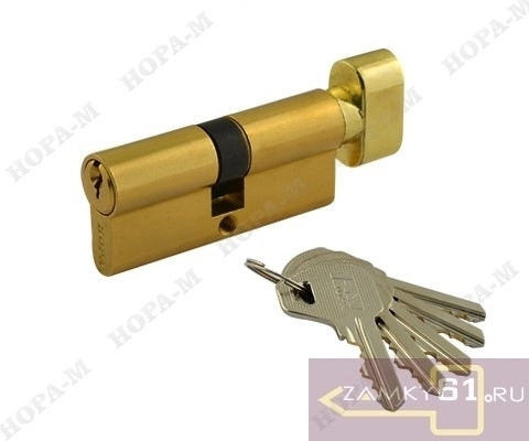 Механизм цилиндровый ЛУВ 70 (35х35) (золото, ключ - вертушка) Нора-М фото 1