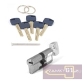 Цилиндровый механизм Apecs Premier XR-80-C15-NI, (40*40) никель, ключ - вертушка