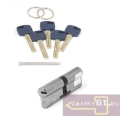 Цилиндровый механизм Apecs Premier XR-100-15-NI, (50*50) никель, ключ - ключ