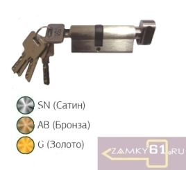 Механизм цилиндровый ZN ZС 80 (45х35Т) SN (сатин, ключ - вертушка) Виттори