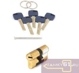 Цилиндровый механизм Apecs Premier XR-60-G, (30*30) золото, ключ - ключ