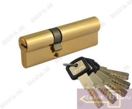 Механизм цилиндровый ЛПУ 90 УК (55х35) (золото, ключ - ключ) Нора-М