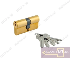 Механизм цилиндровый STD Z Л 90 (50х40) (золото, ключ - ключ) Нора-М
