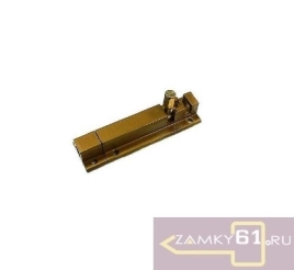 Шпингалет KL-407-4 РВ (золото, квадратный 9,5см) Идея