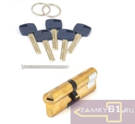 Цилиндровый механизм Apecs Premier XR-110-15-G, (50*60) золото, ключ - ключ
