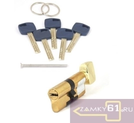 Цилиндровый механизм Apecs Premier XR-70-C15-G, (35*35С) золото, ключ - вертушка