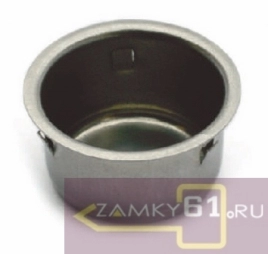 Заглушка-стаканчик для отверстия 25мм (сталь, хром) Замкофф