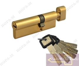 Механизм цилиндровый ЛПУВ 70 УК (35х35) (золото, ключ - вертушка) Нора-М