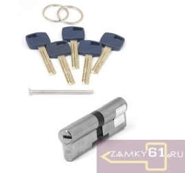 Цилиндровый механизм Apecs Premier XR-100-15-NI, (50*50) никель, ключ - ключ