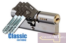 Цилиндровый механизм Classic "Светофор" L 85 Ф (35х50) (2+5+2 ключ-ключ, латунь) Mul-T-Lock