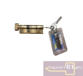 Механизм цилиндровый105 (32,5х72,5) (5 ключей перфо, ключ - вертушка, золото) 