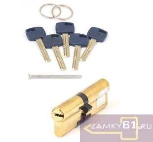 Цилиндровый механизм Apecs Premier XR-100-15-G, (45*55) золото, ключ - ключ фото 806421
