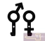 Крючок универсальный "Зодиак" (Мужской+женский символ-1) черный 36126772 фото 800189