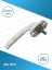 Ручка для пластиковых окон 36мм RAL 9016 белая металл, с выемками для пальцев Windoorpro 27532476 фото 813550