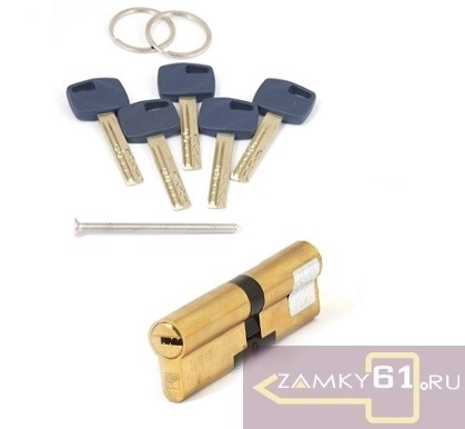 Цилиндровый механизм Apecs Premier XR-100-15-G, (50*50) золото, ключ - ключ фото 1
