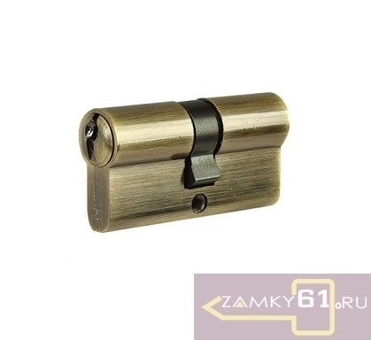 Механизм цилиндровый 60 (30х30) "Z" (бронза, ключ - ключ) Булат   фото 1