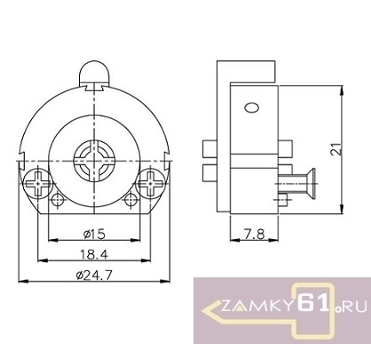 Механизм цилиндровый 164/FB mm для замков с крест.ключами (5 ключей) KALE фото 3