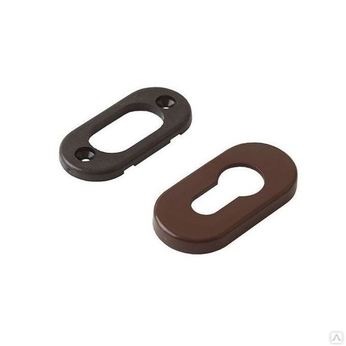 Накладка на цилиндр для аллюминиевой двери WindoorPro PROFI металлическая, коричневая фото 1