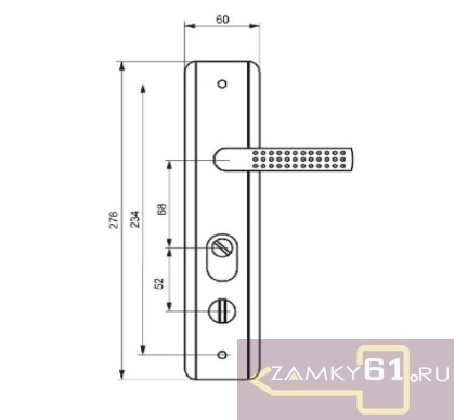 Ручка на китайскую дверь ZH-9010 (полуавтомат) L левая фото 2