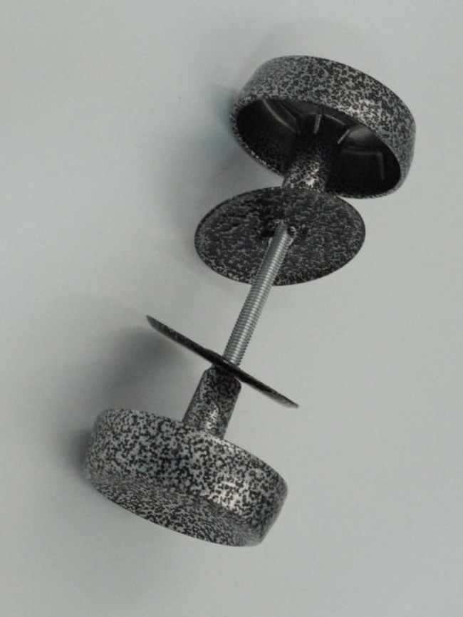 Ручка кнопка металлическая (античное серебро) Латунина фото 4