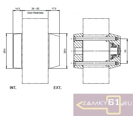 Броненаклада для М/Ц М8_415G никель сатин Mul-t-Lock  фото 1