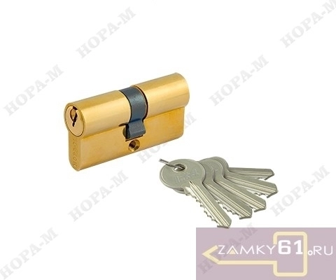 Механизм цилиндровый STD AL Л 90 (50х40) (золото, ключ - ключ) Нора-М фото 1