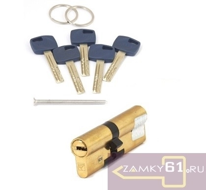 Цилиндровый механизм Apecs Premier XR-90-G, (40*50) золото, ключ - ключ фото 1