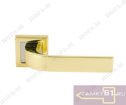 Ручка дверная на квадрате 107 К (золото) Нора-М фото 1