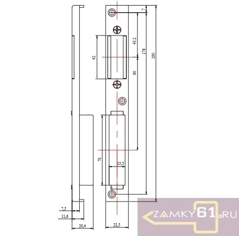 Ответная планка на металлопластиковую дверь SP (универсальная) ASTEX фото 2