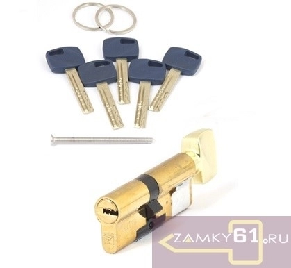 Цилиндровый механизм Apecs Premier XR-80-C15-G, (35С*45) золото, ключ - вертушка фото 1