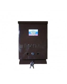 Почтовый ящик пластиковый с задвижкой, без ключа, коричневый фото 1