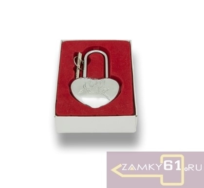 Замок навесной сувенирный ВС 1-3D хром, 2 ключа, Каскад 37834889 фото 1