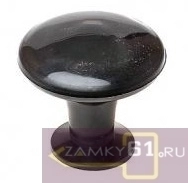 Ручка кнопка пластик (черная) РК-1 Ромашка Аллюр фото 2