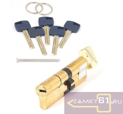 Цилиндровый механизм Apecs Premier XR-110-C15-G, (50С*60) золото, ключ - вертушка фото 1