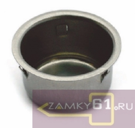 Заглушка-стаканчик для отверстия 25мм (сталь, хром) Замкофф фото 1