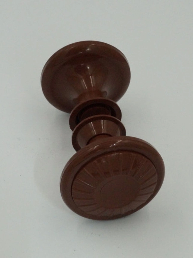 Ручка кнопка пластик (коричневый) РК-1 Ромашка Аллюр фото 5