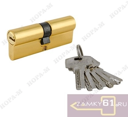 Механизм цилиндровый STD Z Л 80 (45х35) (золото, ключ - ключ) Нора-М фото 1
