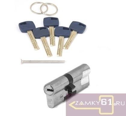 Цилиндровый механизм Apecs Premier XR-90-NI, (45*45) никель, ключ - ключ фото 1