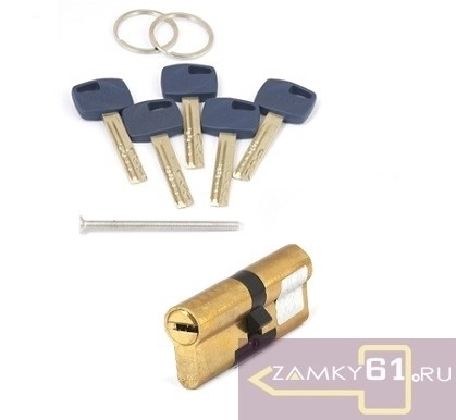 Цилиндровый механизм Apecs Premier XR-80-G, (40*40) золото, ключ - ключ фото 1