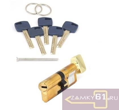 Цилиндровый механизм Apecs Premier XR-90-C15-G, (45*45) золото, ключ - вертушка фото 1